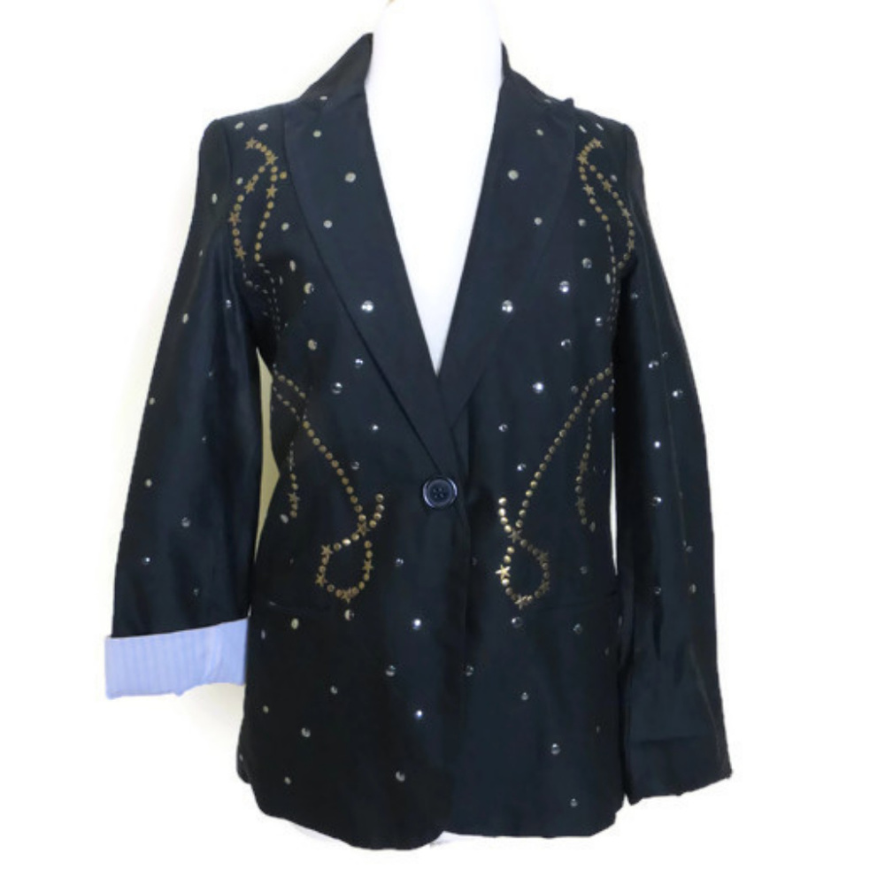 Luma Blazer Black S Studs Lined